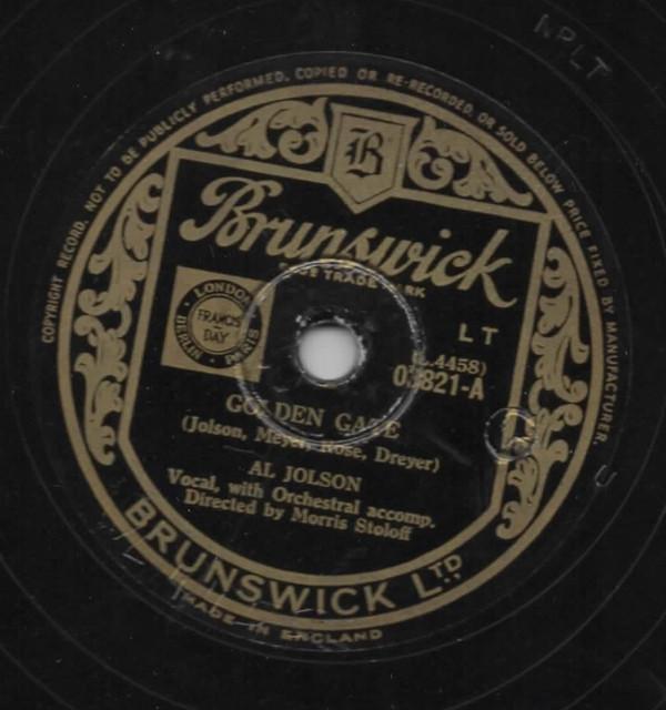 Al Jolson - Golden Gate / When You Were Sweet Sixteen