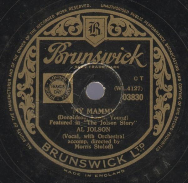 Al Jolson - My Mammy / Sonny Boy