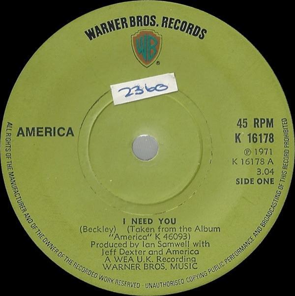 America (2) - I Need You
