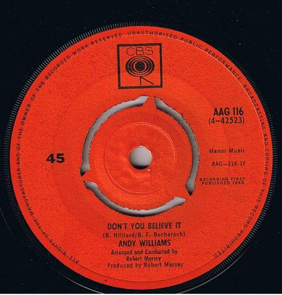 Andy Williams - Don't You Believe It