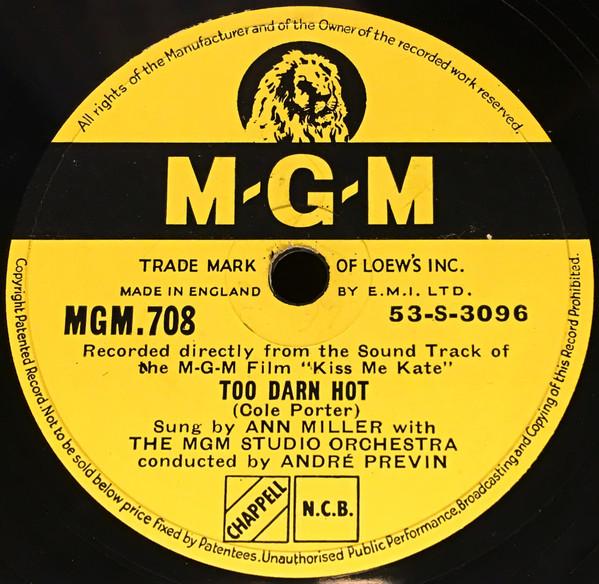 Ann Miller, Kathryn Grayson, Howard Keel, MGM Studio Orchestra - Too Darn Hot / So In Love