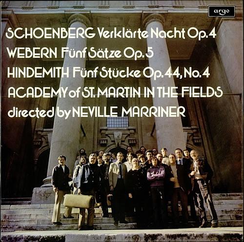 Arnold Schoenberg, Anton Webern, Paul Hindemith, The Academy Of St. Martin-in-the-Fields, Sir Neville Marriner - Verklärte Nacht Op. 4 / Fünf Sätze Op. 5 / Fünf Stücke Op. 44, No. 4