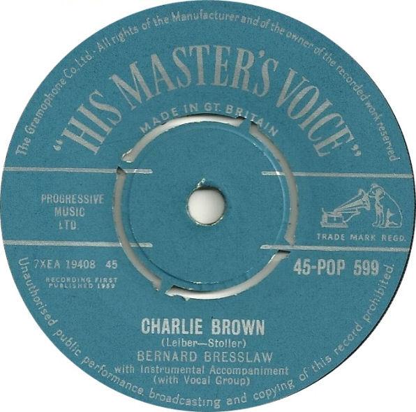 Bernard Bresslaw - Charlie Brown / The Teenager's Lament