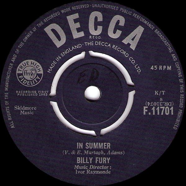Billy Fury - In  Summer
