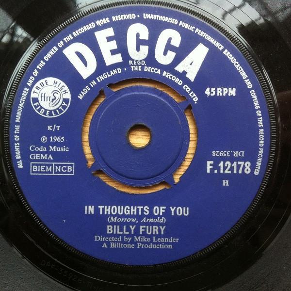 Billy Fury - In Thoughts Of You