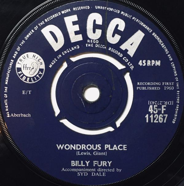 Billy Fury - Wondrous Place