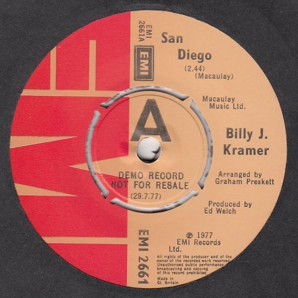 Billy J. Kramer - San Diego