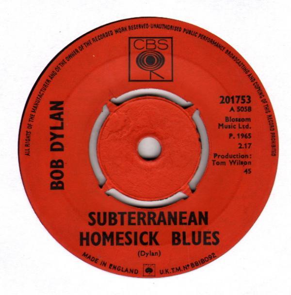 Bob Dylan - Subterranean Homesick Blues