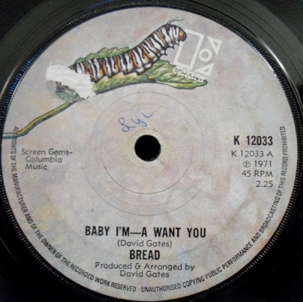 Bread - Baby I'm—A Want You ‎