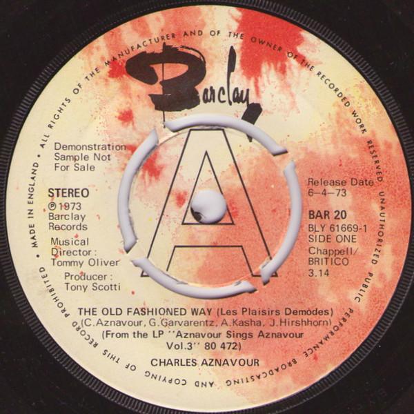Charles Aznavour - The Old Fashioned Way (Les Plaisirs Demodes)