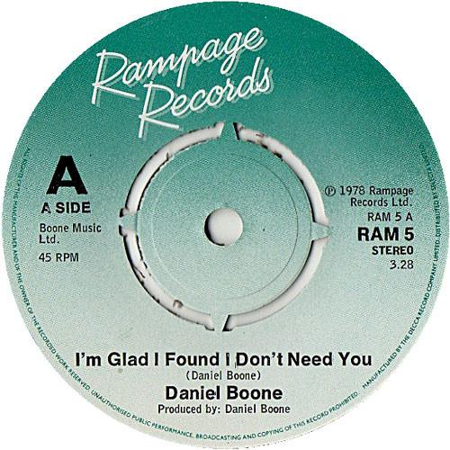 Daniel Boone - I'm Glad I Found I Don't Need You