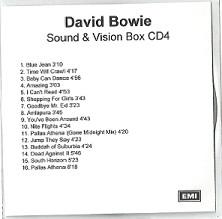 David Bowie - Sound + Vision Box (CD4)