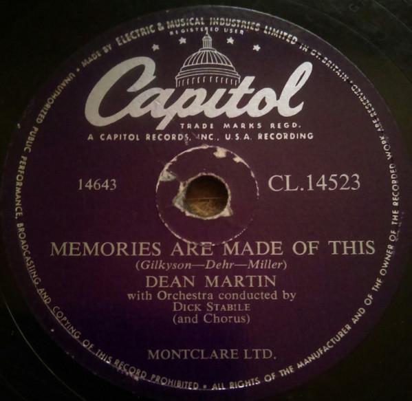 Dean Martin - Memories Are Made Of This / Change Of Heart