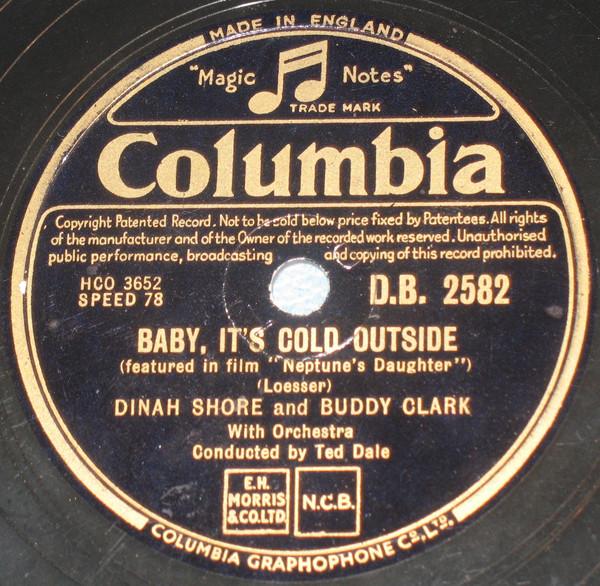 Dinah Shore, Buddy Clark (3) - Baby It's Cold Outside / My One And Only Highland Fling