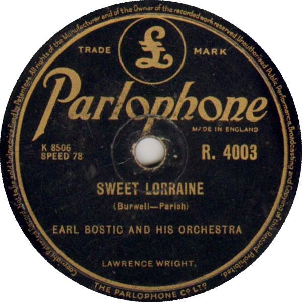 Earl Bostic And His Orchestra - Sweet Lorraine / Melody Of Love