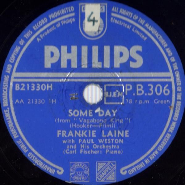 Frankie Laine, Paul Weston And His Orchestra - Some Day / There Must Be A Reason
