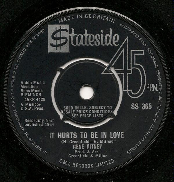 Gene Pitney - It Hurts To Be In Love / Hawaii