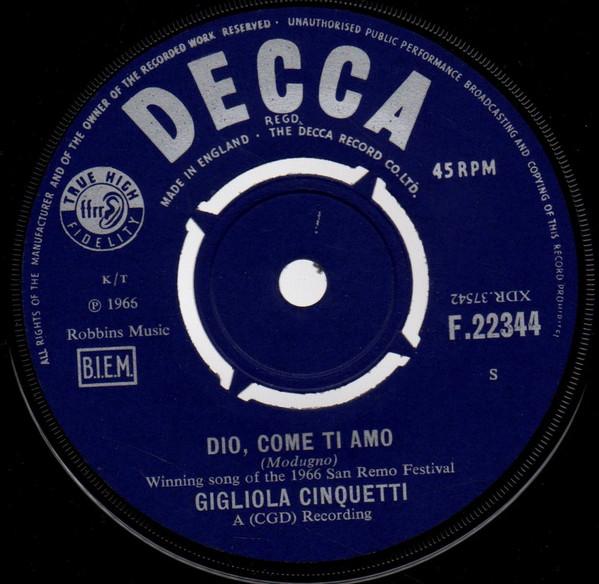 Gigliola Cinquetti - Dio, Come Ti Amo / Vuoi