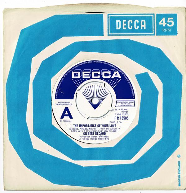 Gilbert Bécaud - The Importance Of Your Love / The Mexican Singing Bird