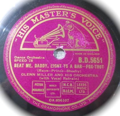 Glenn Miller And His Orchestra - Beat Me Daddy, Eight To A Bar / Falling Leaves
