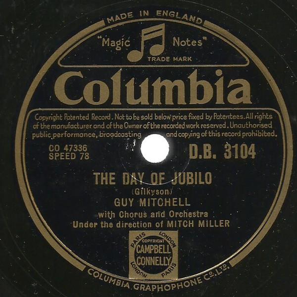 Guy Mitchell - The Day Of Jubilo / You'll Never Be Mine