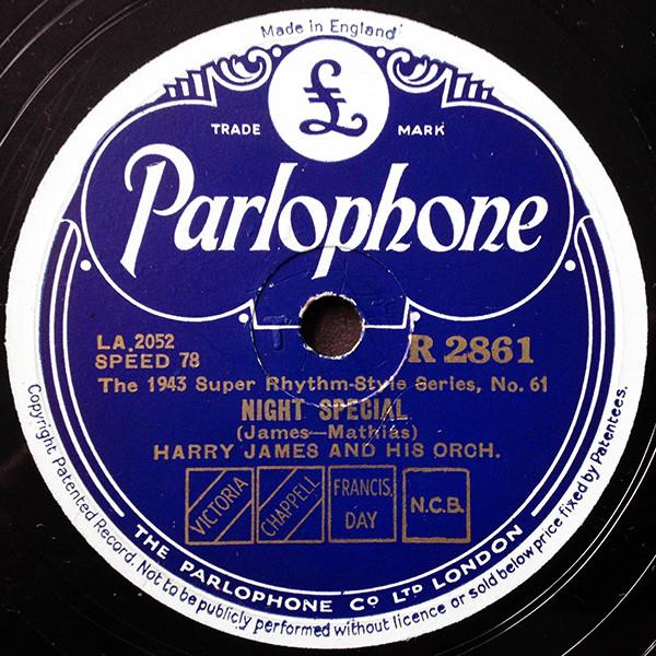 Harry James And His Orchestra - Night Special / King Porter Stomp