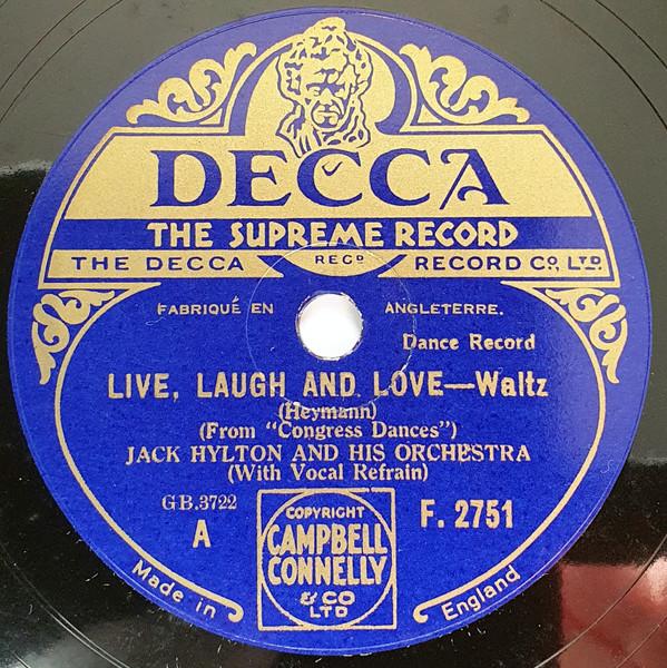 Jack Hylton And His Orchestra - Live, Laugh And Love
