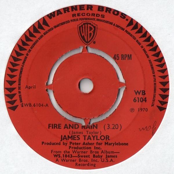 James Taylor (2) - Fire And Rain / Sunny Skies
