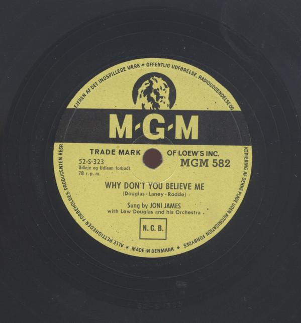 Joni James - Why Don't You Believe Me / Wishing Ring