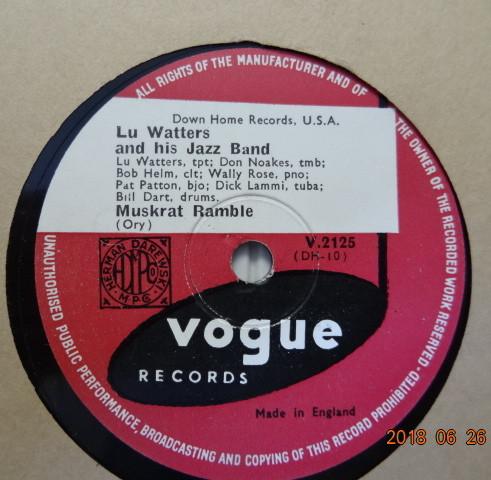 Lu Watters Jazz Band - Muskrat Ramble / Frankie And Johnny