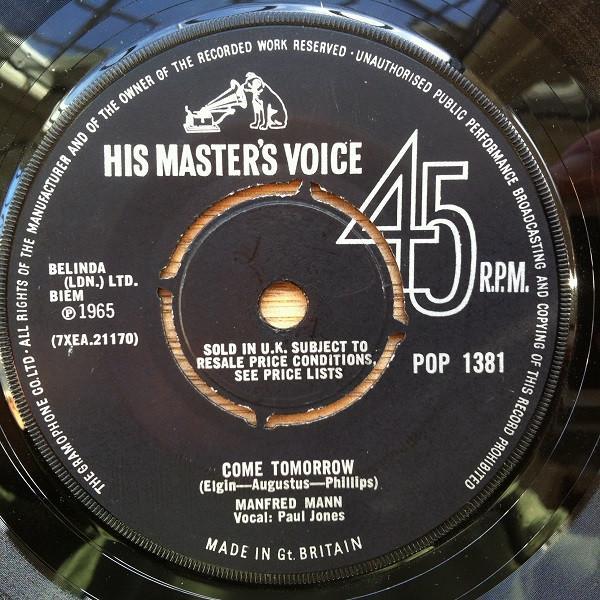 Manfred Mann - Come Tomorrow / What Did I Do Wrong ?