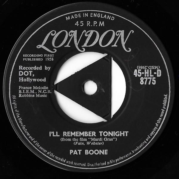 Pat Boone - I'll Remember Tonight