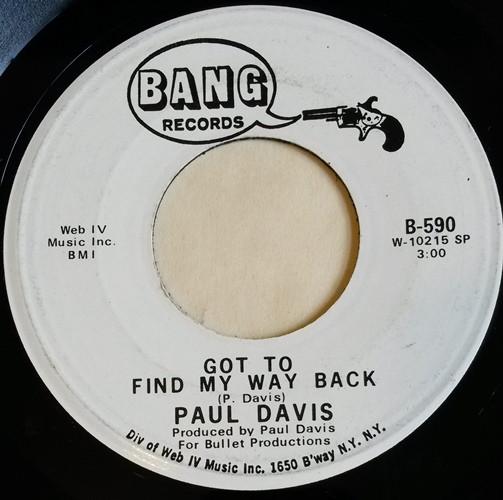 Paul Davis  - Got To Find My Way Back / I Can't Get Her Her Off My  Mind
