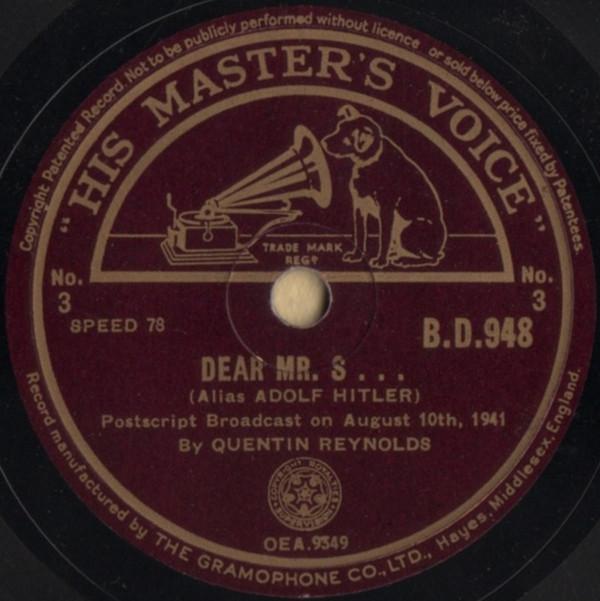 Quentin Reynolds - Dear Mr. S... (Alias Adolf Hitler)