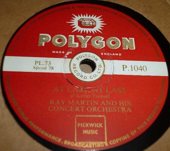 Ray Martin And His Concert Orchestra - At Last, At Last / Dancing Bells