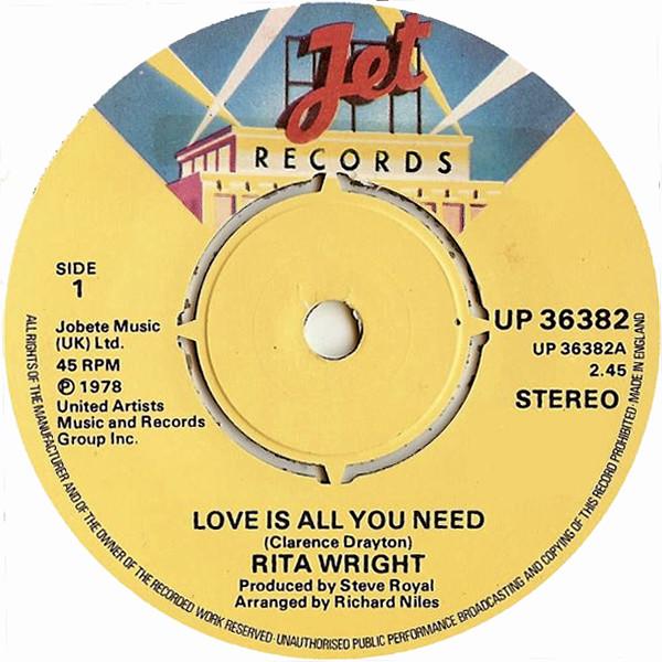 Rita Wright (2) - Love Is All You Need / Touch Me Take Me