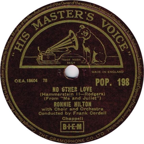 Ronnie Hilton - No Other Love / It's All Been Done Before