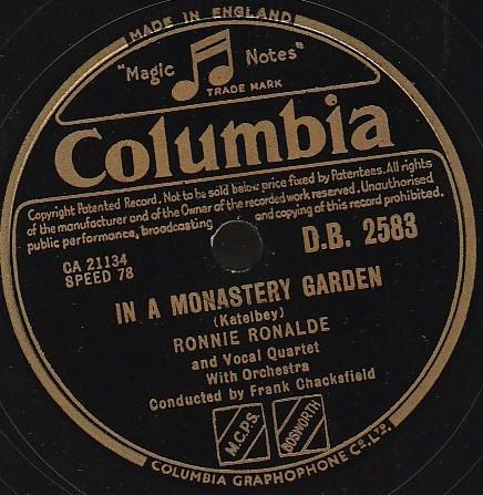 Ronnie Ronalde - In A Monastery Garden / Bells Across The Meadow