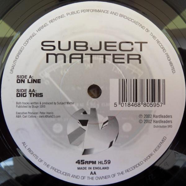 Subject Matter - Online / Dig This