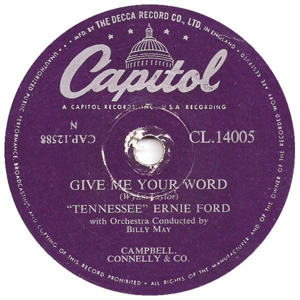 Tennessee Ernie Ford - Give Me Your Word / River Of No Return