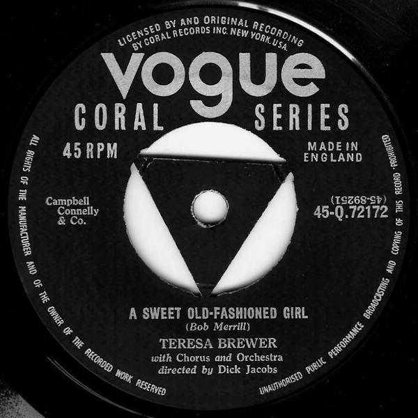 Teresa Brewer - A Sweet Old Fashioned Girl / Goodbye John