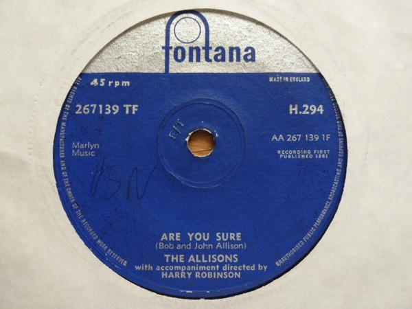 The Allisons - Are You Sure