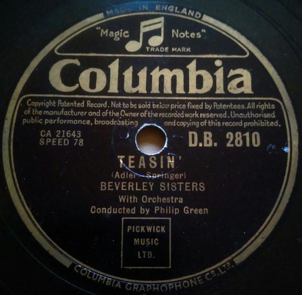 The Beverley Sisters - Teasin' / My Heart Cries For You