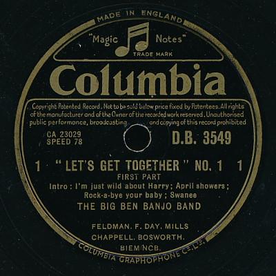 The Big Ben Banjo Band - Let's Get Together No.1