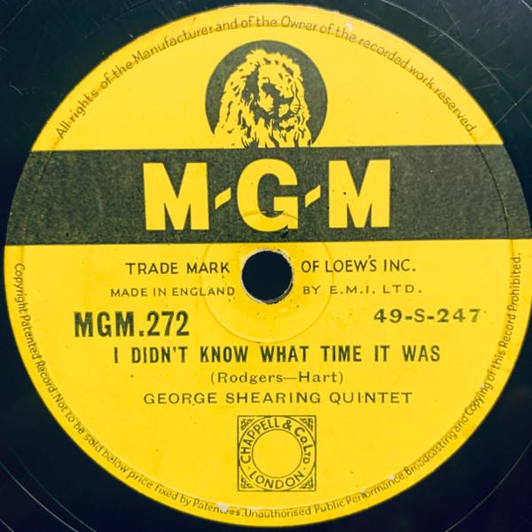 The George Shearing Quintet, George Shearing - I Didn't Know What Time It Was / Summertime