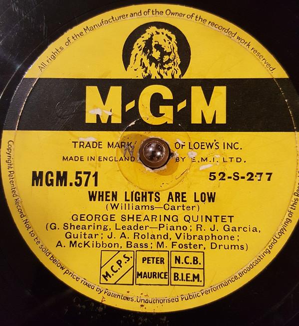 The George Shearing Quintet - When Lights Are Low / Lullaby Of Birdland
