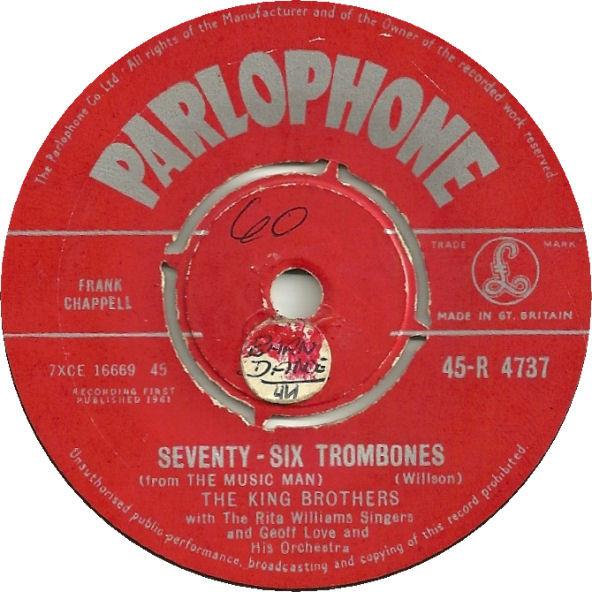 The King Brothers, The Rita Williams Singers, Geoff Love & His Orchestra - Seventy-Six Trombones / I Like Everybody