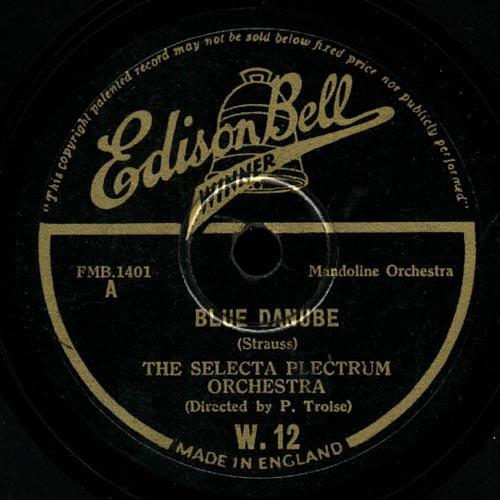 The Selecta Plectrum Orchestra - Blue Danube / The Skaters