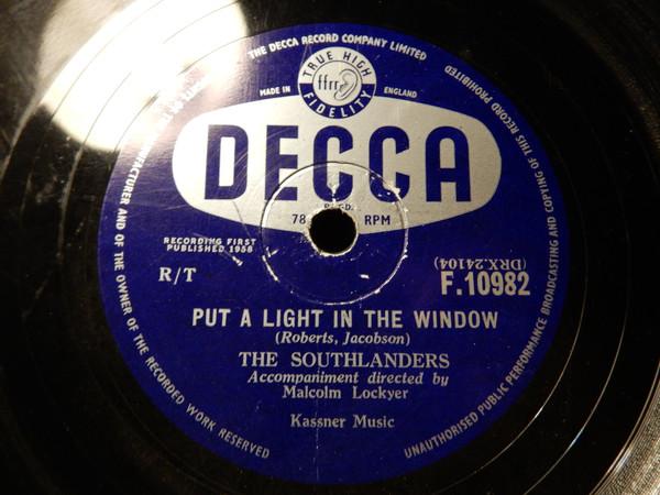 The Southlanders - Put A Light In The Window / Penny Loafers And Bobby Socks