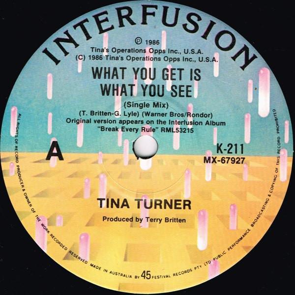 Tina Turner - What You Get Is What You See (Single Mix)